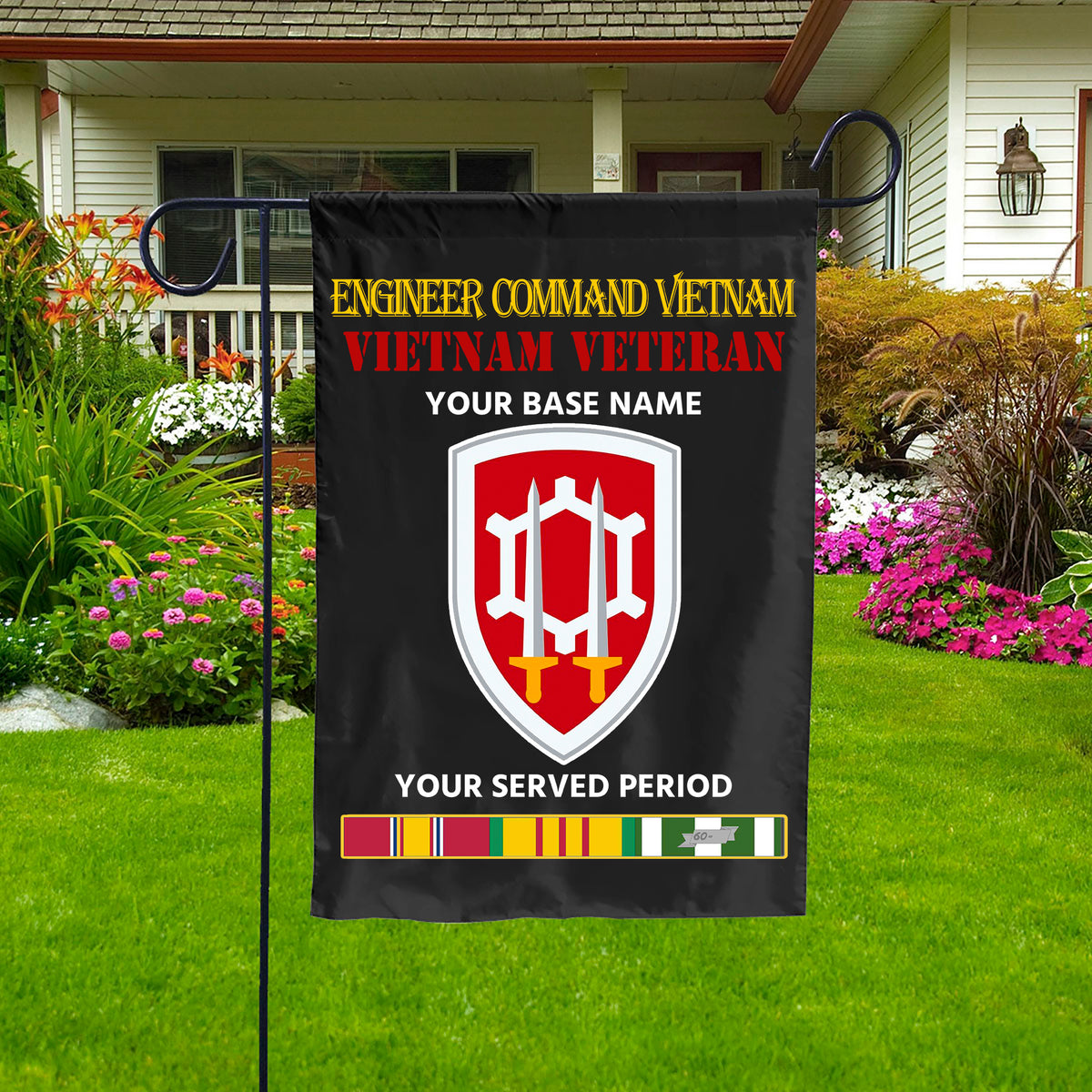 Engineer Command Vietnam Double Sided Printed 12 X18 Garden Flag Rotzila