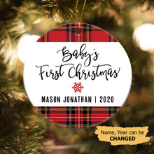 Load image into Gallery viewer, Personalized Baby First Christmas Ornament, Custom Name Christmas Ornament