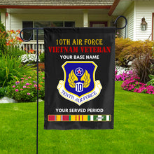 Load image into Gallery viewer, 10TH AIR FORCE DOUBLE-SIDED PRINTED 12&quot;x18&quot; GARDEN FLAG