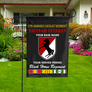 11TH ARMORED CAVALRY REGIMENT DOUBLE-SIDED PRINTED 12"x18" GARDEN FLAG