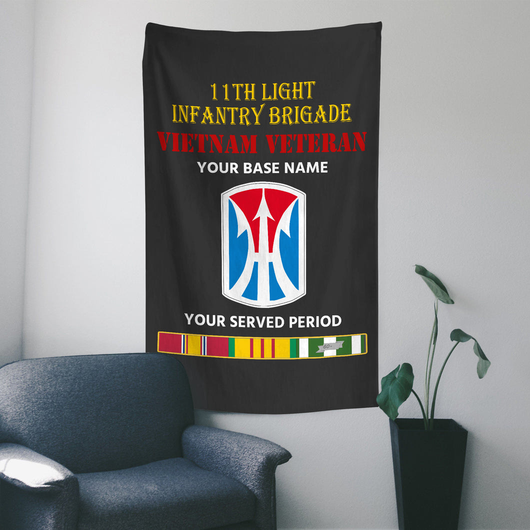 11TH LIGHT INFANTRY BRIGADE WALL FLAG VERTICAL HORIZONTAL 36 x 60 INCHES WALL FLAG