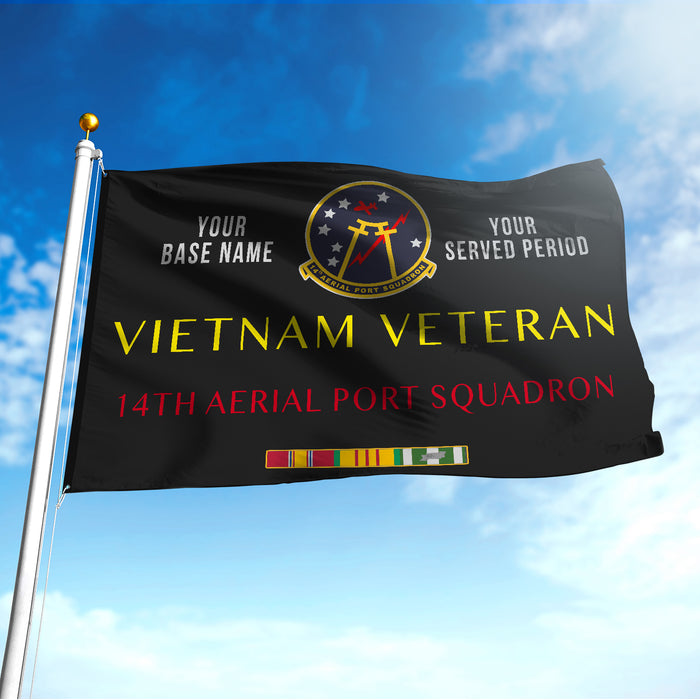 14TH AERIAL PORT SQUADRON FLAG DOUBLE-SIDED PRINTED 30