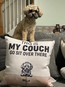 This Is Our Couch Dog Personalized Canvas Pillow (Insert Included)