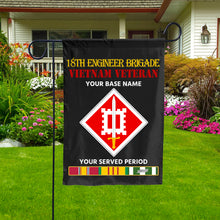 Load image into Gallery viewer, 18TH ENGINEER BRIGADE DOUBLE-SIDED PRINTED 12&quot;x18&quot; GARDEN FLAG