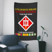 Load image into Gallery viewer, 18TH ENGINEER BRIGADE WALL FLAG VERTICAL HORIZONTAL 36 x 60 INCHES WALL FLAG