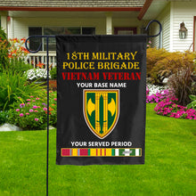 Load image into Gallery viewer, 18TH MILITARY POLICE BRIGADE DOUBLE-SIDED PRINTED 12&quot;x18&quot; GARDEN FLAG