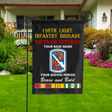 Load image into Gallery viewer, 198TH LIGHT INFANTRY BRIGADE DOUBLE-SIDED PRINTED 12&quot;x18&quot; GARDEN FLAG