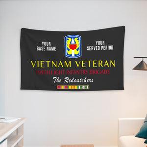 199TH LIGHT INFANTRY BRIGADE WALL FLAG VERTICAL HORIZONTAL 36 x 60 INCHES WALL FLAG