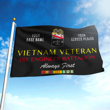 Load image into Gallery viewer, 1ST ENGINEER BATTALION DOUBLE-SIDED PRINTED 30&quot;x40&quot; FLAG