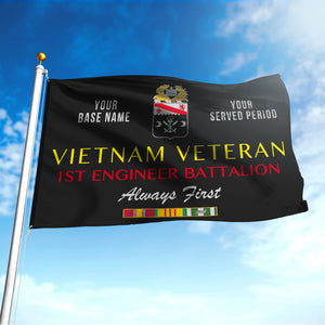 1ST ENGINEER BATTALION DOUBLE-SIDED PRINTED 30"x40" FLAG