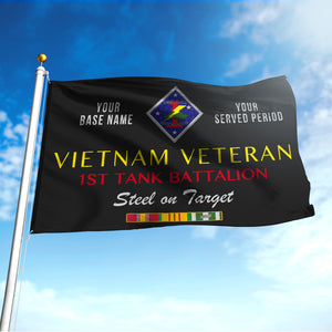 1ST TANK BATTALION DOUBLE-SIDED PRINTED 30"x40" FLAG