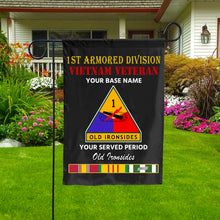 Load image into Gallery viewer, 1ST ARMORED DIVISION DOUBLE-SIDED PRINTED 12&quot;x18&quot; GARDEN FLAG