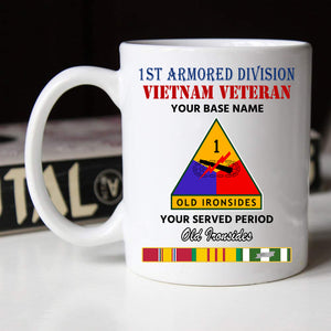 1ST ARMORED DIVISION BLACK WHITE 11oz 15oz COFFEE MUG