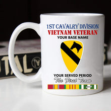 Load image into Gallery viewer, 1ST CAVALRY DIVISION BLACK WHITE 11oz 15oz COFFEE MUG