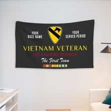 Load image into Gallery viewer, 1ST CAVALRY DIVISION WALL FLAG VERTICAL HORIZONTAL 36 x 60 INCHES WALL FLAG