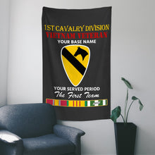Load image into Gallery viewer, 1ST CAVALRY DIVISION WALL FLAG VERTICAL HORIZONTAL 36 x 60 INCHES WALL FLAG