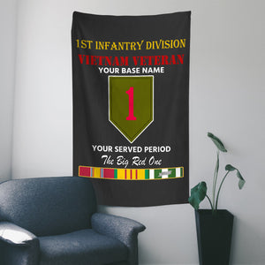 1ST INFANTRY DIVISION WALL FLAG VERTICAL HORIZONTAL 36 x 60 INCHES WALL FLAG