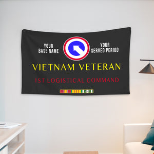 1ST LOGISTICAL COMMAND WALL FLAG VERTICAL HORIZONTAL 36 x 60 INCHES WALL FLAG