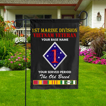 Load image into Gallery viewer, 1ST MARINE DIVISION DOUBLE-SIDED PRINTED 12&quot;x18&quot; GARDEN FLAG
