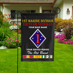 1ST MARINE DIVISION DOUBLE-SIDED PRINTED 12"x18" GARDEN FLAG