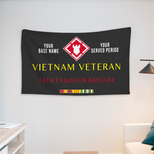 Load image into Gallery viewer, 20TH ENGINEER BRIGADE WALL FLAG VERTICAL HORIZONTAL 36 x 60 INCHES WALL FLAG