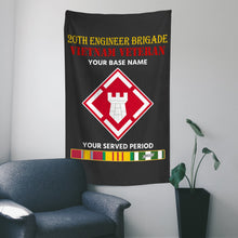 Load image into Gallery viewer, 20TH ENGINEER BRIGADE WALL FLAG VERTICAL HORIZONTAL 36 x 60 INCHES WALL FLAG