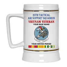 Load image into Gallery viewer, 20TH TACTICAL AIR SUPPORT SQUADRON BEER STEIN 22oz GOLD TRIM BEER STEIN