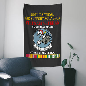 20TH TACTICAL AIR SUPPORT SQUADRON WALL FLAG VERTICAL HORIZONTAL 36 x 60 INCHES WALL FLAG