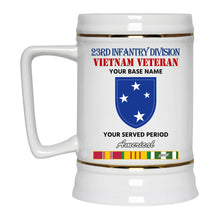 Load image into Gallery viewer, 23RD INFANTRY DIVISION BEER STEIN 22oz GOLD TRIM BEER STEIN