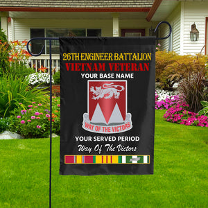 26TH ENGINEER BATTALION DOUBLE-SIDED PRINTED 12"x18" GARDEN FLAG