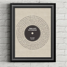 Load image into Gallery viewer, Vinyl Record Song Lyrics - Anniversary Gift - Premium Canvas, Poster