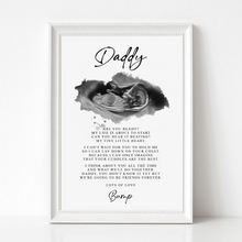 Load image into Gallery viewer, Watercolor Ultrasound Art Print - Daddy To Be Gifts