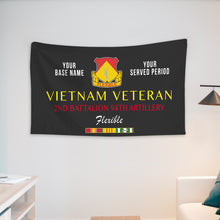 Load image into Gallery viewer, 2ND BATTALION 94TH ARTILLERY WALL FLAG VERTICAL HORIZONTAL 36 x 60 INCHES WALL FLAG