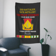 Load image into Gallery viewer, 2ND BATTALION 94TH ARTILLERY WALL FLAG VERTICAL HORIZONTAL 36 x 60 INCHES WALL FLAG