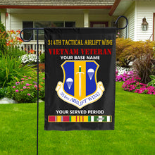 Load image into Gallery viewer, 314TH TACTICAL AIRLIFT WING DOUBLE-SIDED PRINTED 12&quot;x18&quot; GARDEN FLAG