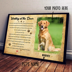 WAITING AT THE DOOR - Personalised Photo Memorial Canvas, Poster