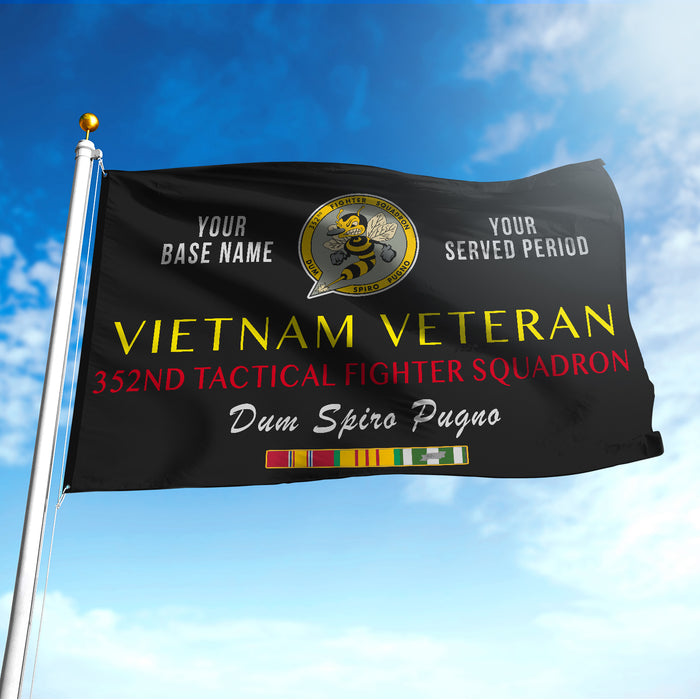 352ND TACTICAL FIGHTER SQUADRON FLAG DOUBLE-SIDED PRINTED 30