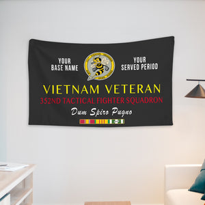 352ND TACTICAL FIGHTER SQUADRON WALL FLAG VERTICAL HORIZONTAL 36 x 60 INCHES WALL FLAG