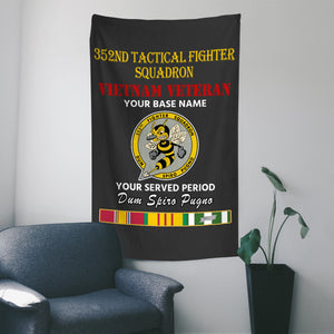 352ND TACTICAL FIGHTER SQUADRON WALL FLAG VERTICAL HORIZONTAL 36 x 60 INCHES WALL FLAG