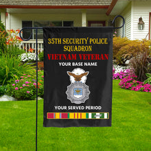 Load image into Gallery viewer, 35TH SECURITY POLICE SQUADRON DOUBLE-SIDED PRINTED 12&quot;x18&quot; GARDEN FLAG