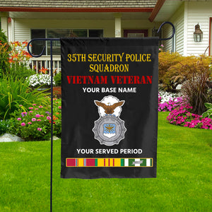 35TH SECURITY POLICE SQUADRON DOUBLE-SIDED PRINTED 12"x18" GARDEN FLAG