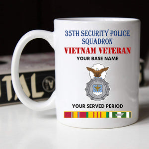 35TH SECURITY POLICE SQUADRON BLACK WHITE 11oz 15oz COFFEE MUG