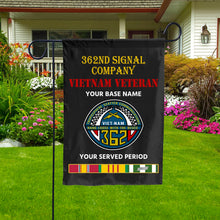Load image into Gallery viewer, 362ND SIGNAL COMPANY DOUBLE-SIDED PRINTED 12&quot;x18&quot; GARDEN FLAG