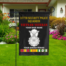 Load image into Gallery viewer, 377TH SECURITY POLICE SQUADRON DOUBLE-SIDED PRINTED 12&quot;x18&quot; GARDEN FLAG