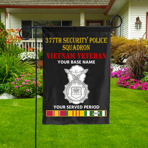 377TH SECURITY POLICE SQUADRON DOUBLE-SIDED PRINTED 12"x18" GARDEN FLAG