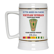 Load image into Gallery viewer, 37TH ARRS DA NANG BEER STEIN 22oz GOLD TRIM BEER STEIN