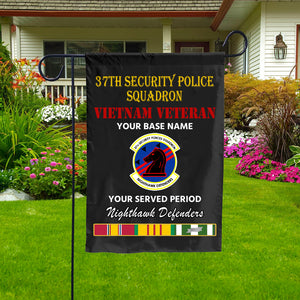 37TH SECURITY POLICE SQUADRON DOUBLE-SIDED PRINTED 12"x18" GARDEN FLAG