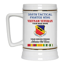 Load image into Gallery viewer, 388TH TACTICAL FIGHTER WING BEER STEIN 22oz GOLD TRIM BEER STEIN