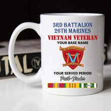 Load image into Gallery viewer, 3RD BATTALION 26TH MARINES BLACK WHITE 11oz 15oz COFFEE MUG