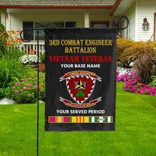 Load image into Gallery viewer, 3RD COMBAT ENGINEER BATTALION DOUBLE-SIDED PRINTED 12&quot;x18&quot; GARDEN FLAG